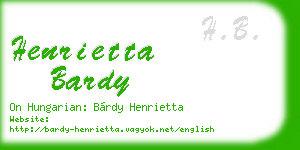 henrietta bardy business card